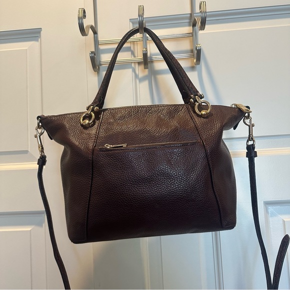 Coach Kacey Satchel with Snake Trim in Cranberry - Picture 12 of 13